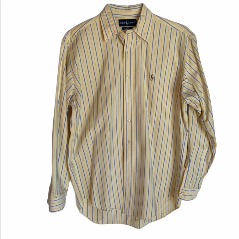 Ralph Lauren Yellow/Blue Striped Button Up…